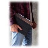 Woodcessories - Copertina Rigida in Noce e Pelle - iPad Pro 9.7 - Custodia Flip - Eco Flip Pelle e Legno