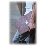 Woodcessories - Real Stone MacBook Cover - Antique White - MacBook 15 Pro Touchbar - Eco Skin Stone - Apple Logo