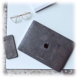 Woodcessories - MacBook Cover in Vera Pietra - Camo Gray - MacBook 13 Pro Retina - Eco Skin Stone - Apple Logo