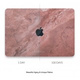 Woodcessories - Real Stone MacBook Cover - Volcano Black - MacBook 13 Pro / Pro Touchbar - Eco Skin Stone - Apple Logo