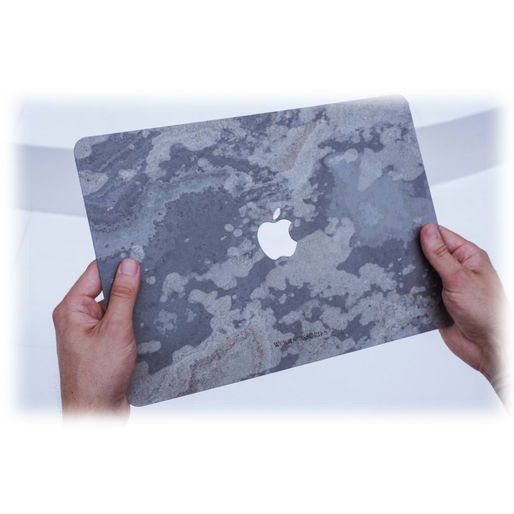 Rouge Canyon Premium Housse pour MacBook 13 Air / 13 Pro Autocollant Protection en Pierre d'ardoise véritable Woodcessories EcoSkin Stone 
