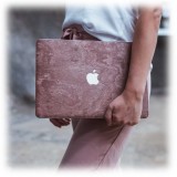 Woodcessories - Real Stone MacBook Cover - Antique White - MacBook 13 Air / Pro - Eco Skin Stone - Apple Logo