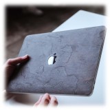 Woodcessories - Real Stone MacBook Cover - Antique White - MacBook 12 - Eco Skin Stone - Apple Logo