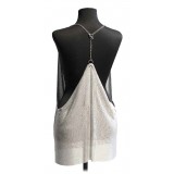 Laura B - Freya Dress - Matt Silver - Jersey Dress - Gold Line - Luxury High Quality Dress