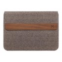 Woodcessories - MacBook Eco Pouch Cover - Walnut and Wool - MacBook 11 12 13 - Mac Case - Real Wood MacBook Bag