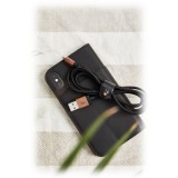 Woodcessories - Eco Wallet Flip Cover - Vero Legno e Pelle - Noce Ricco - iPhone XR - Eco Case - Flip Collection