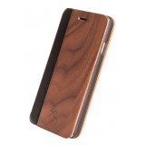 Woodcessories - Eco Wallet Flip Cover - Vero Legno e Pelle - Acero - iPhone XS Max - Eco Case - Flip Collection