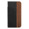 Woodcessories - Eco Wallet Flip Cover - Vero Legno e Pelle - Noce Ricco - iPhone XS Max - Eco Case - Flip Collection