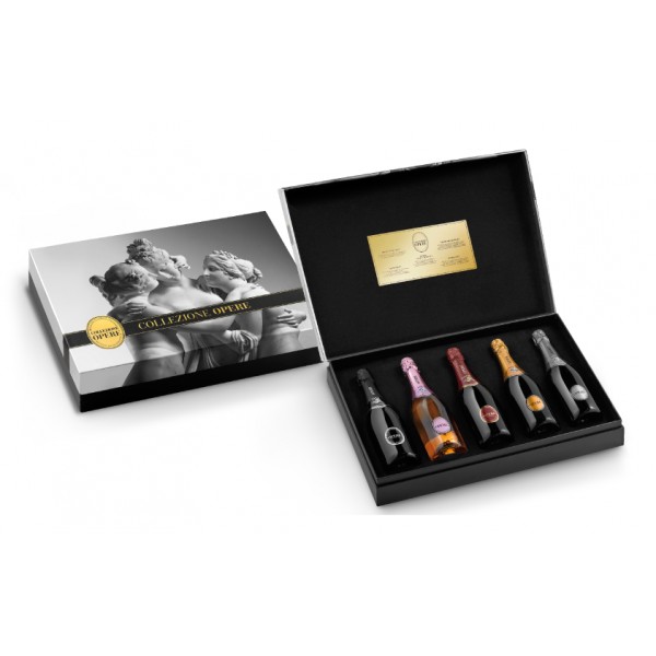 Villa Sandi - Le Tre Grazie - Opere Trevigiane - Gift Box con 5 Bottiglie - Vino Spumante di Qualità - Prosecco e Spumanti