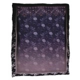 813 - Annalisa Giuntini - Cashmere Scarf with Flowers on Purple - Scarves and Foulard - Scarf of High Quality Luxury