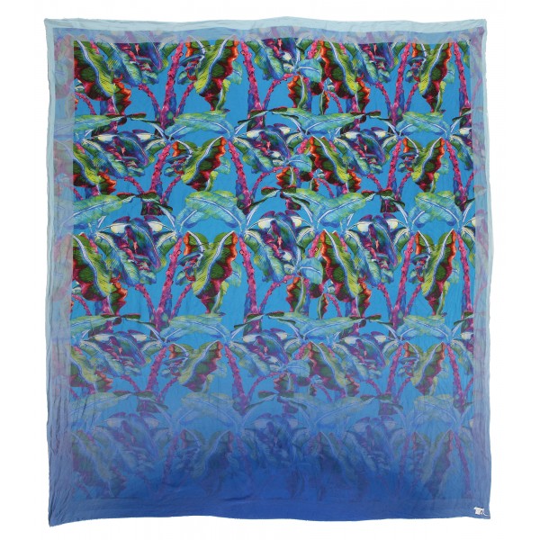813 - Annalisa Giuntini - Silk Scarf with Colored Leaves - Scarves and ...