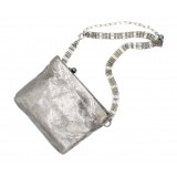 Laura B - Sam Body Bag - Shiny Silver - Body Bag - Luxury High Quality Bag