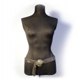Laura B - Fish Belt - Doppia Maglia - Argento - Cintura in Maglia - Cintura di Alta Qualità Luxury
