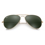 Ray-Ban - RB3025 001/58 - Original Aviator Classic - Gold - Polarized Green Classic G-15 Lenses - Sunglass - Ray-Ban Eyewear