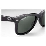 Ray-Ban - RB2140 901/58 - Original Wayfarer Classic - Black - Polarized Green Classic G-15 Lenses - Sunglass - Ray-Ban Eyewear