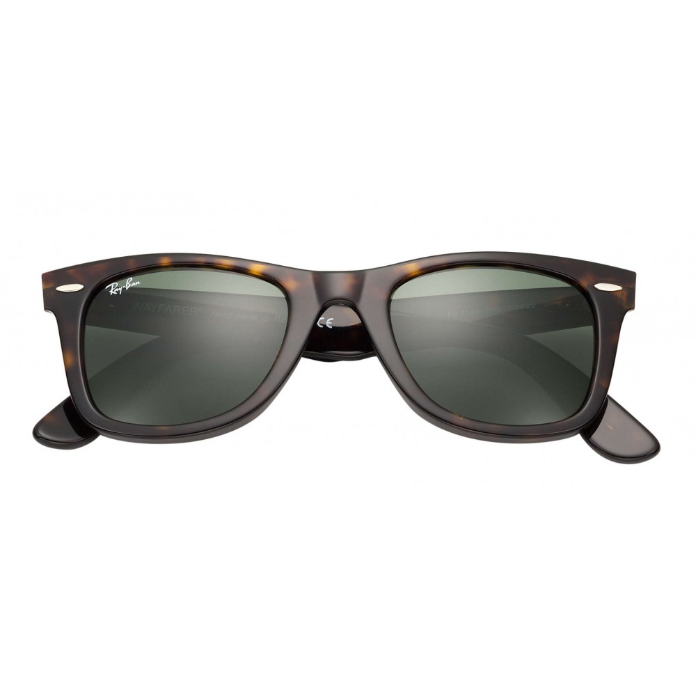 ray ban rb2140 wayfarer sunglasses tortoise frame crystal green