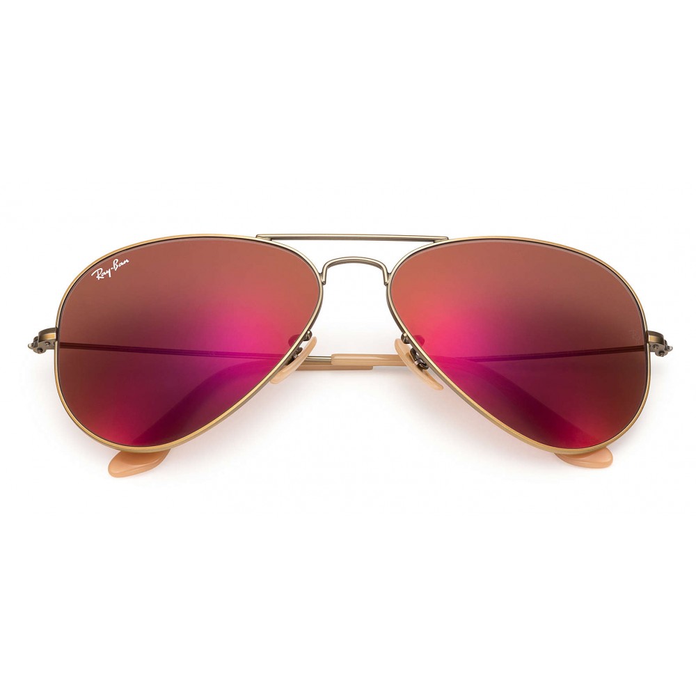 red mirror ray ban