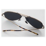 Ray-Ban - RB8125 913757 - Original Aviator Titanium - Antique Gold - Grey Classic Lenses - Sunglass - Ray-Ban Eyewear