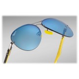 Ray-Ban - RB3460M F003H0 - Original Scuderia Ferrari Collection Aviator - Gunmetal - Blue Mirror - Sunglass - Eyewear