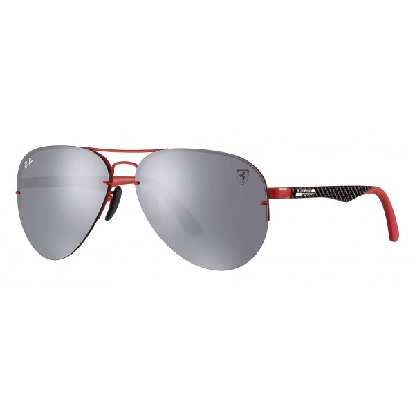 ray ban red black