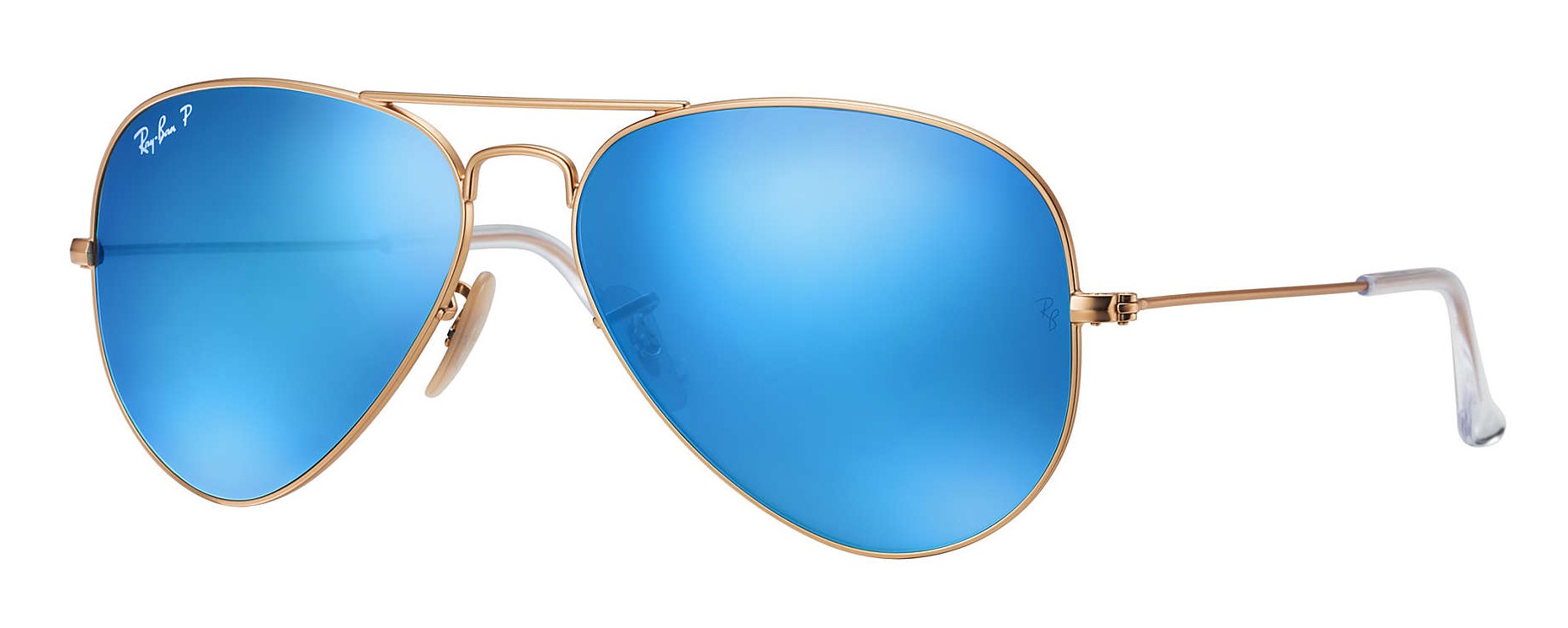 ray ban rb3025 aviator sunglasses metal blue matte frame crystal