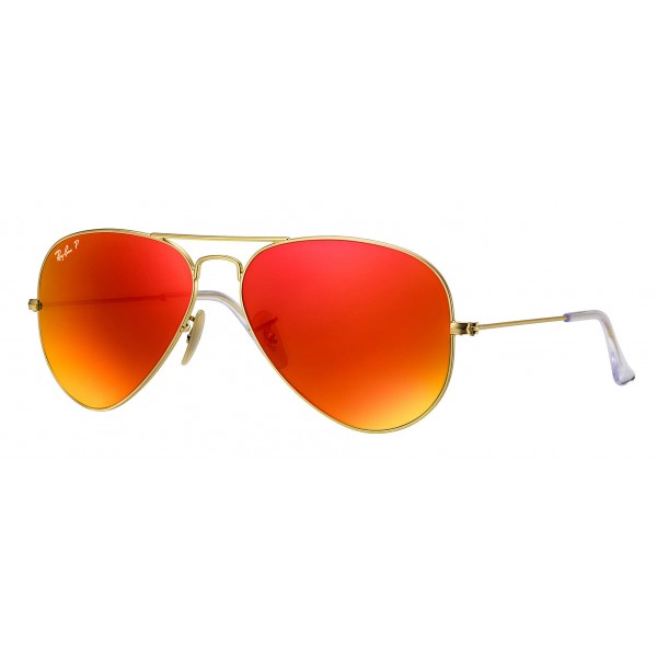 Ray-Ban - RB3025 112/4D - Original Aviator Flash Lenses - Gold - Polarized Orange Flash Lenses - Sunglass - Ray-Ban Eyewear