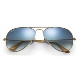 Ray-Ban - RB3025 001/3F - Original Aviator Gradient - Gold - Light Blue Gradient Lenses - Sunglass - Ray-Ban Eyewear