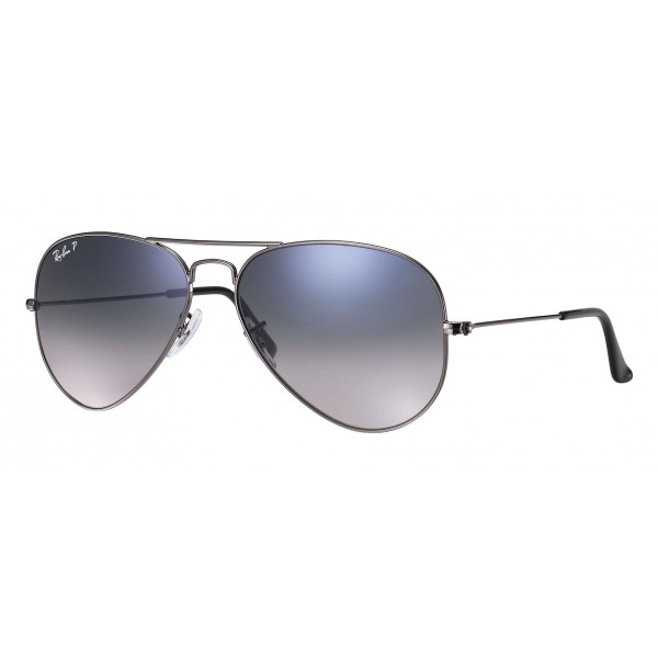 Ray-Ban Men's Polarized Aviator RB3025-002/58-62 Black Sunglasses ...