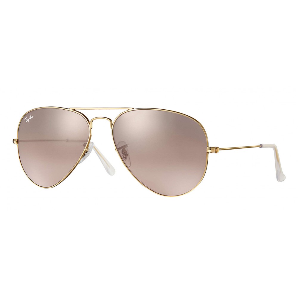 Ray-Ban - RB3025 001/3E - Original Aviator Gradient- Gold - Silver/Pink ...
