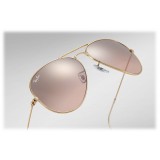 Ray-Ban - RB3025 001/3E - Original Aviator Gradient- Gold - Silver/Pink Mirror Lenses - Sunglass - Ray-Ban Eyewear