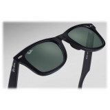 Ray-Ban - RB4340 601 - Original Wayfarer Ease- Nero - Lente Verde Classica G-15 - Occhiali da Sole - Ray-Ban Eyewear