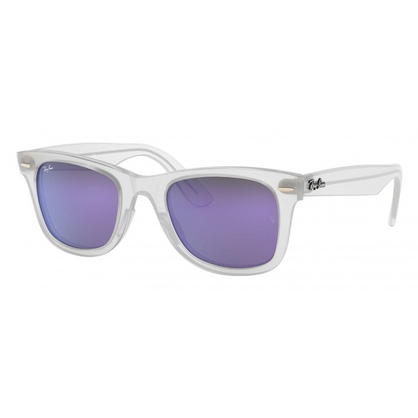 Ray-Ban - RB4340 646/1M - Original Wayfarer Ease - Transparent - Violet Mirror Lenses - Sunglass - Ray-Ban Eyewear
