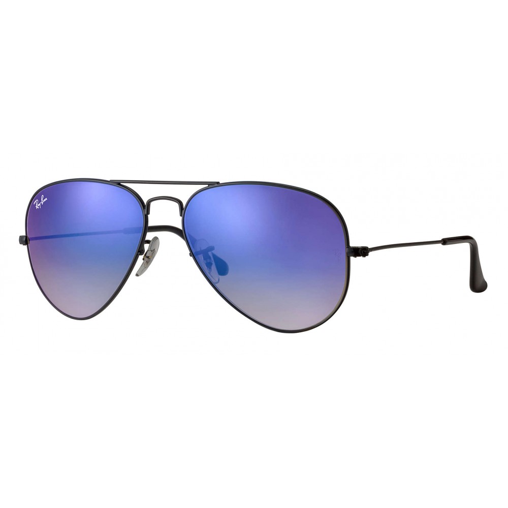 black and blue ray ban glasses