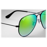 Ray-Ban - RB3025 002/4J - Original Aviator Flash Lenses Gradient - Black - Green Gradient Flash Lenses - Sunglasses - Eyewear