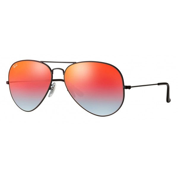 Ray-Ban - RB3025 002/4W - Original Aviator Flash Lenses Gradient - Black - Orange Gradient Flash Lenses - Sunglasses - Eyewear