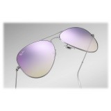 Ray-Ban - RB3025 019/7X - Original Aviator Flash Lenses Gradient - Silver - Lilac Gradient Flash Lenses - Sunglasses - Eyewear