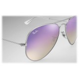 Ray-Ban - RB3025 019/7X - Original Aviator Flash Lenses Gradient - Silver - Lilac Gradient Flash Lenses - Sunglasses - Eyewear