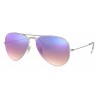 Ray-Ban - RB3025 019/8B - Original Aviator Flash Lenses Gradient - Silver - Blue Gradient Flash Lenses - Sunglasses - Eyewear