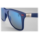 Ray-Ban - RB4195M F604H0 - Original Scuderia Ferrari Collection Wayfarer - Blue - Polarized Blue Mirror - Sunglass - Eyewear