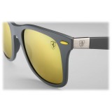 Ray-Ban - RB4195M F6086B - Original Scuderia Ferrari Collection Wayfarer - Grey Black - Gold Mirror - Sunglass - Eyewear