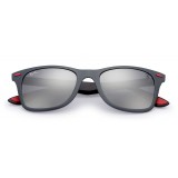 Ray-Ban - RB4195M F6056G - Original Scuderia Ferrari Collection Wayfarer - Grey Black - Grey Mirror Lenses - Sunglass - Eyewear
