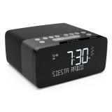 Pure - Siesta Charge - Graphite - Alarm Clock Radio Premium - DAB+/FM/Bluetooth - Wireless Charger - High Quality Digital Radio