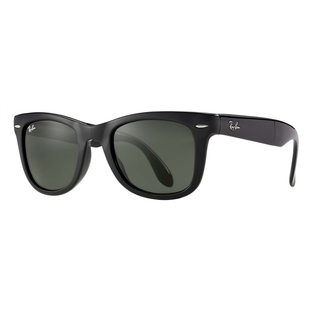 WAYFARER FOLDING CLASSIC Sunglasses in Black and Green - RB4105