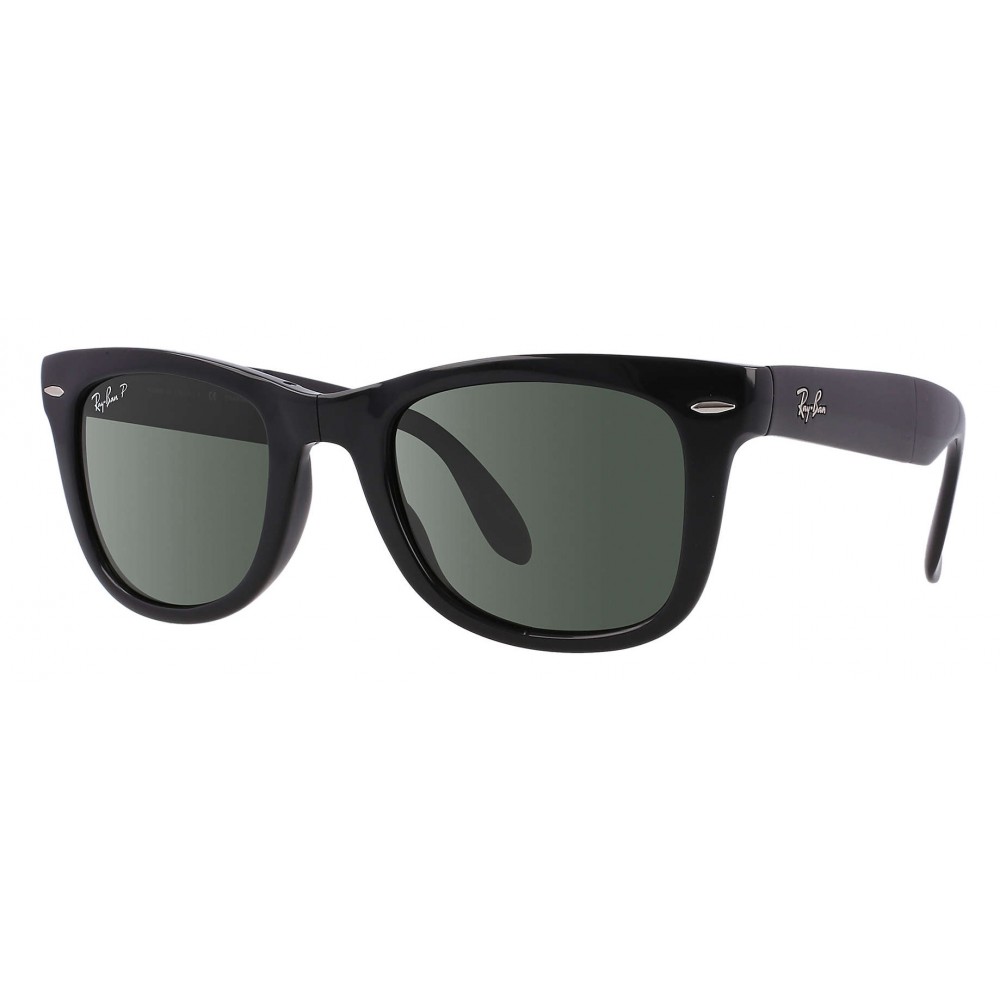 Ray Ban Rb4105 601 58 Original Wayfarer Folding Classic Black Polarized Green Classic G 15 Lenses Sunglass Eyewear Avvenice