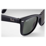Ray-Ban - RB4105 601S - Original Wayfarer Folding Classic - Black - Green Classic G-15 Lenses - Sunglass - Eyewear