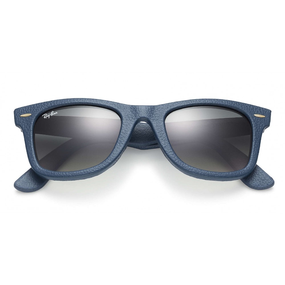 Ray-Ban - RB2140QM 116871 - Original Wayfarer Leather - Blue