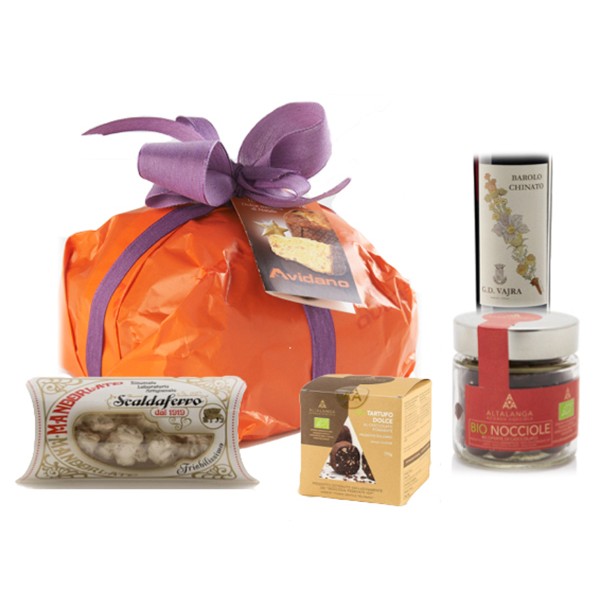 Ventuno - Christmas in the North with Barolo Chinato Vajra Food Box - Panettone - Italian Excellences - Multisensorial Gift Box