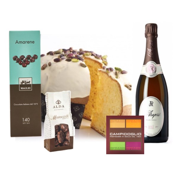 Ventuno - Christmas in the South con Spumante Rosé Brut D’Araprì Wine Food Box - Italian Excellences - Multisensorial Gift Box