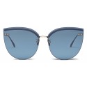 Bottega Veneta - Metal Cat Eye Sunglasses - Blue - Sunglasses - Bottega Veneta Eyewear