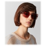 Bottega Veneta - Acetate Square Oversize Sunglasses - Pink - Sunglasses - Bottega Veneta Eyewear